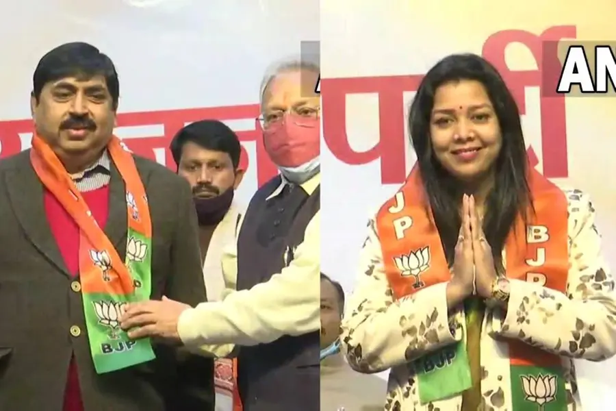 Mulayam's relative Pramod Gupta, Cong's 'ladki hoon' poster girl Priyanka Maurya join BJP