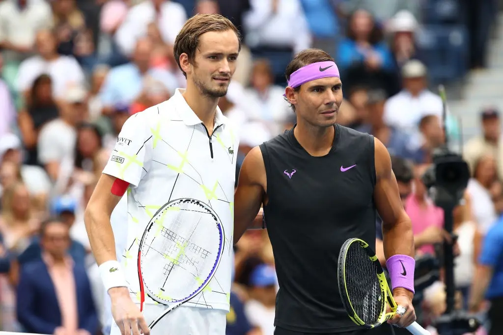 Daniil Medvedev and Rafael Nadal during 2019 US Open | Getty Images