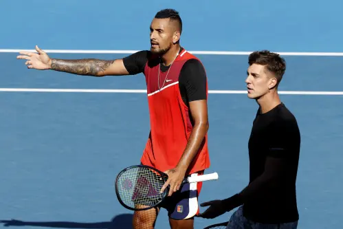 Australian Open: Kyrgios smashes racquet, flips finger as he reaches doubles final