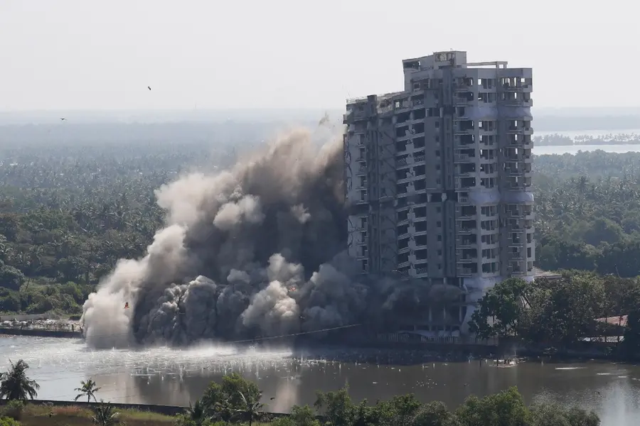 Jains Coral Cove a perfect implosion; No debris falls into backwaters