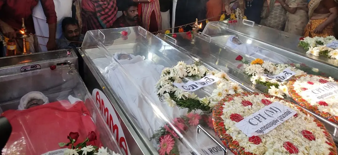 Bodies of tourists who died in Nepal kept for public homage. Photo: G Binulal