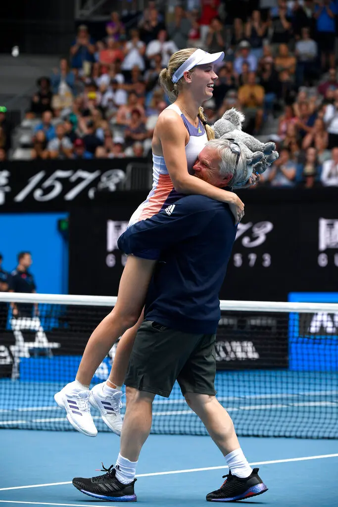 Caroline Wozniacki after her final match (Photo: AP)