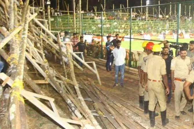 50 injured as temporary gallery of football ground collapses in Palakkad