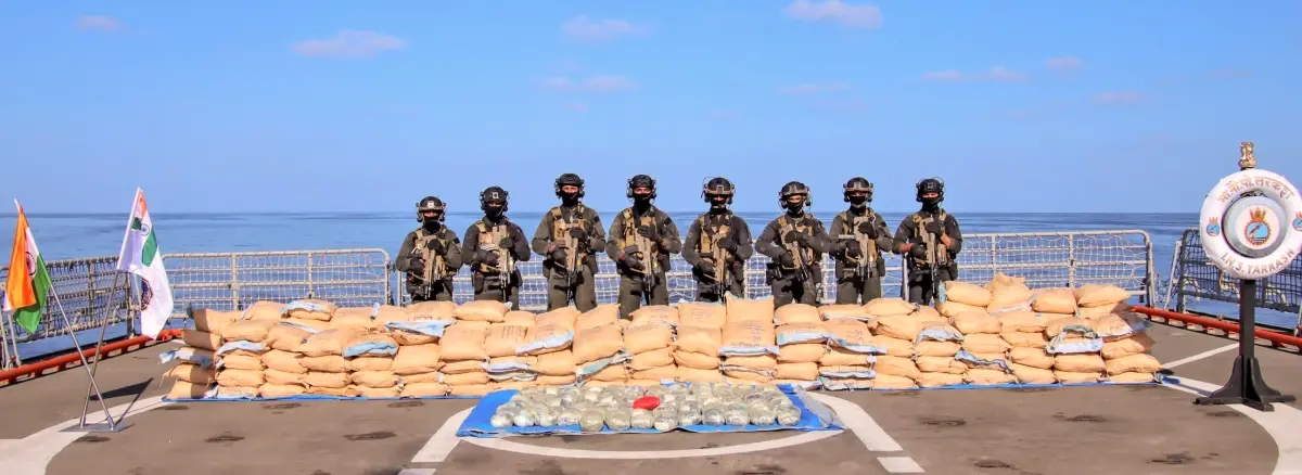 2500 kg narcotics seized by Indian Navy | Photo: Navy/PRO