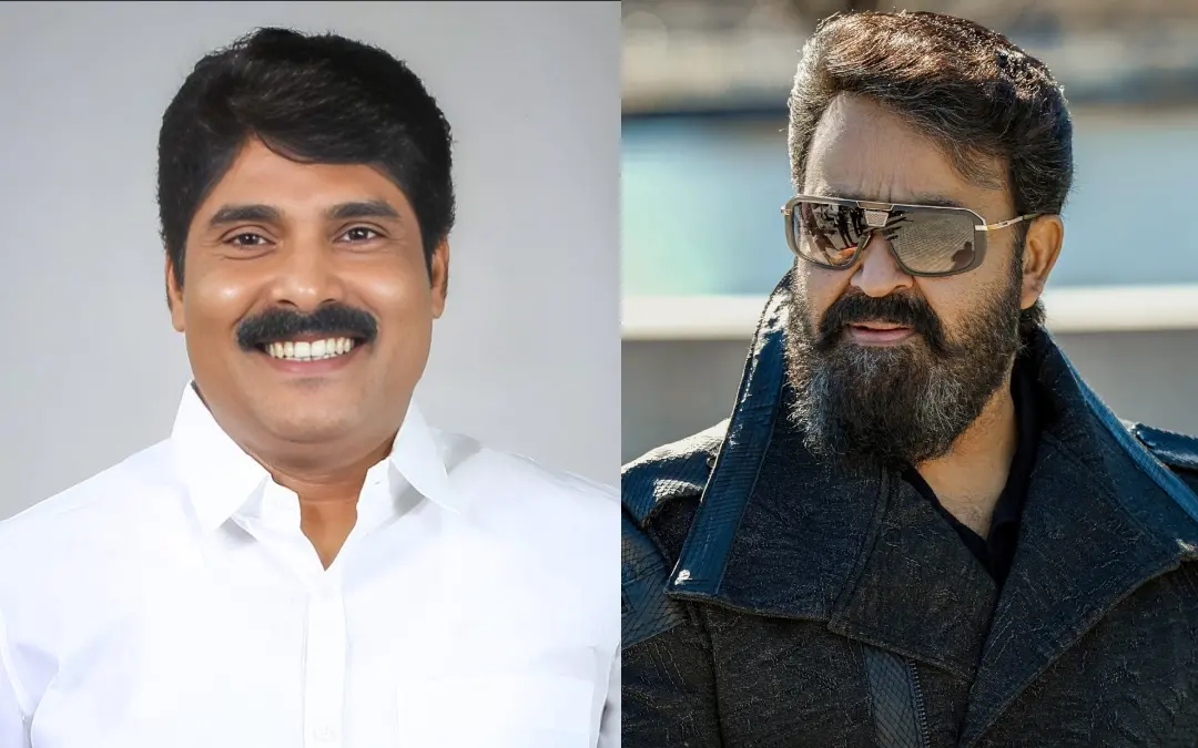 From (L) KPCC leader T Siddique, Mohanlal | Photo: Facebook/ T Siddique, Mohanlal