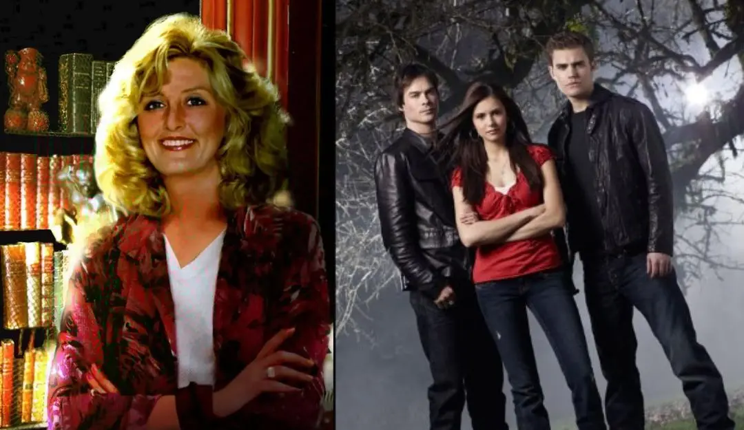 LJ Smith, poster from the TV show Vampire diaries (Photo: X, IMDB)