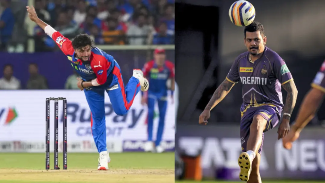 From (L) Kuldeep Yadav, Sunil Narine | Photos: Agencies
