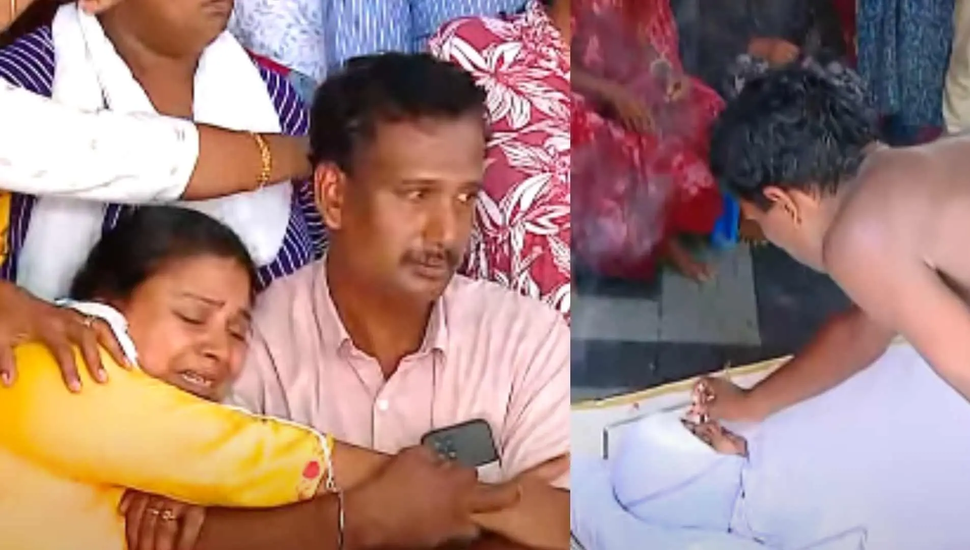 Megha Madhusudhanan's parents bidding farewell to their beloved daughter; last rites of Megha