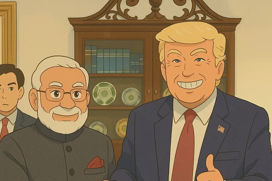 PM Modi goes Ghibli; His 'storyline' breaks the internet | see PHOTOS