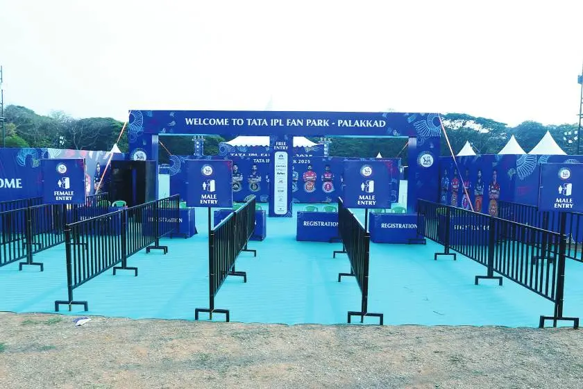 IPL ശനിയാഴ്ചയും ഞായറാഴ്ചയും പാലക്കാട്ട് നേരിട്ട് അനുഭവിക്കാം;BCCI ഫാൻപാർക്കിൽ പ്രവേശനം സൗജന്യം
