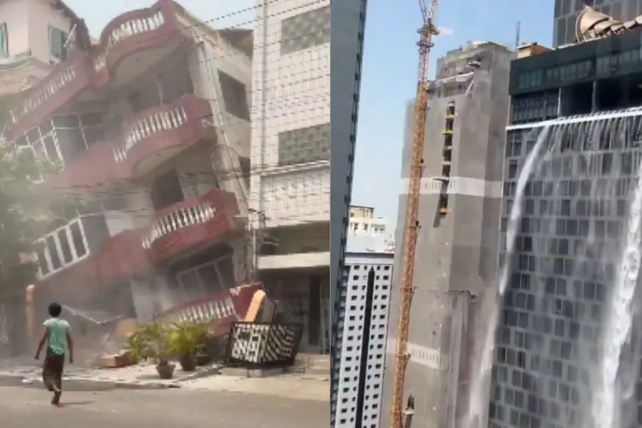 Strong tremors hit Myanmar; buildings collapse, rail services suspended | VIDEO