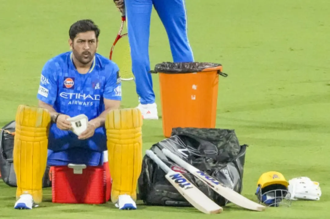 Dhoni at practice session | Photo: PTI