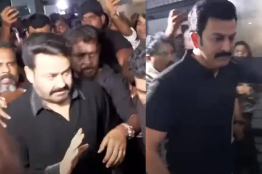 'Empuraan' frenzy grips theatres: Mohanlal and stars watch movie with fans