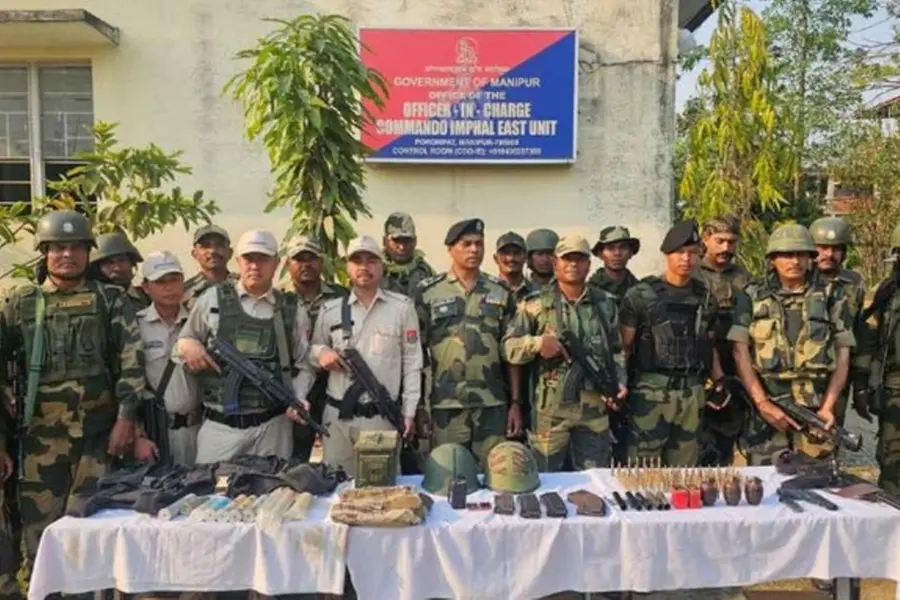 Large cache of weapons and ammunition recovered in Manipur security operations