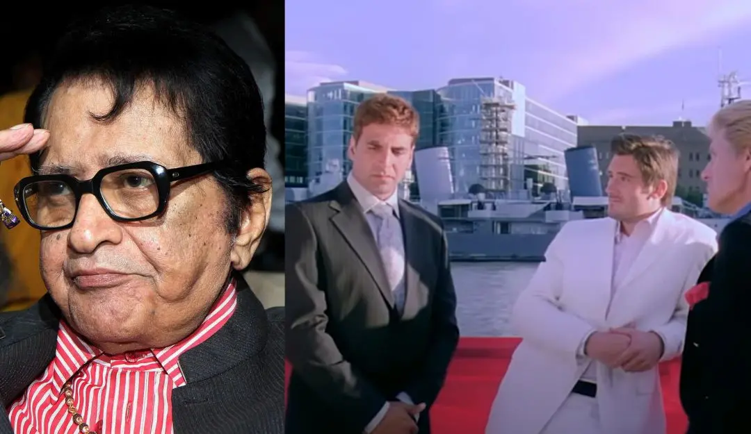 Manoj Kumar-Namastey London scene | Photos: PTI, YouTube Screengrab