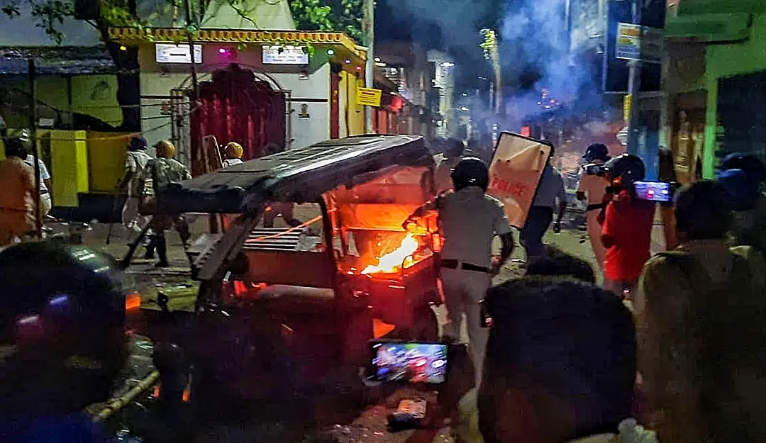 Police deployed in large numbers after a clash broke out between two groups during Ram Navami procession, in West Bengal on  April 2, 2023. | File image: PTI