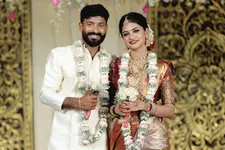 രഞ്ജി ട്രോഫി താരം അക്ഷയ് ചന്ദ്രൻ വിവാഹിതനായി; വധു കാസർകോട് സ്വദേശി ഐശ്വര്യ