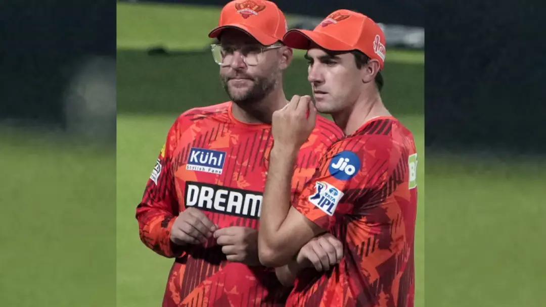 SRH skipper Pat Cummins with coach Daniel Vettori during a training session. | File Photo: PTI