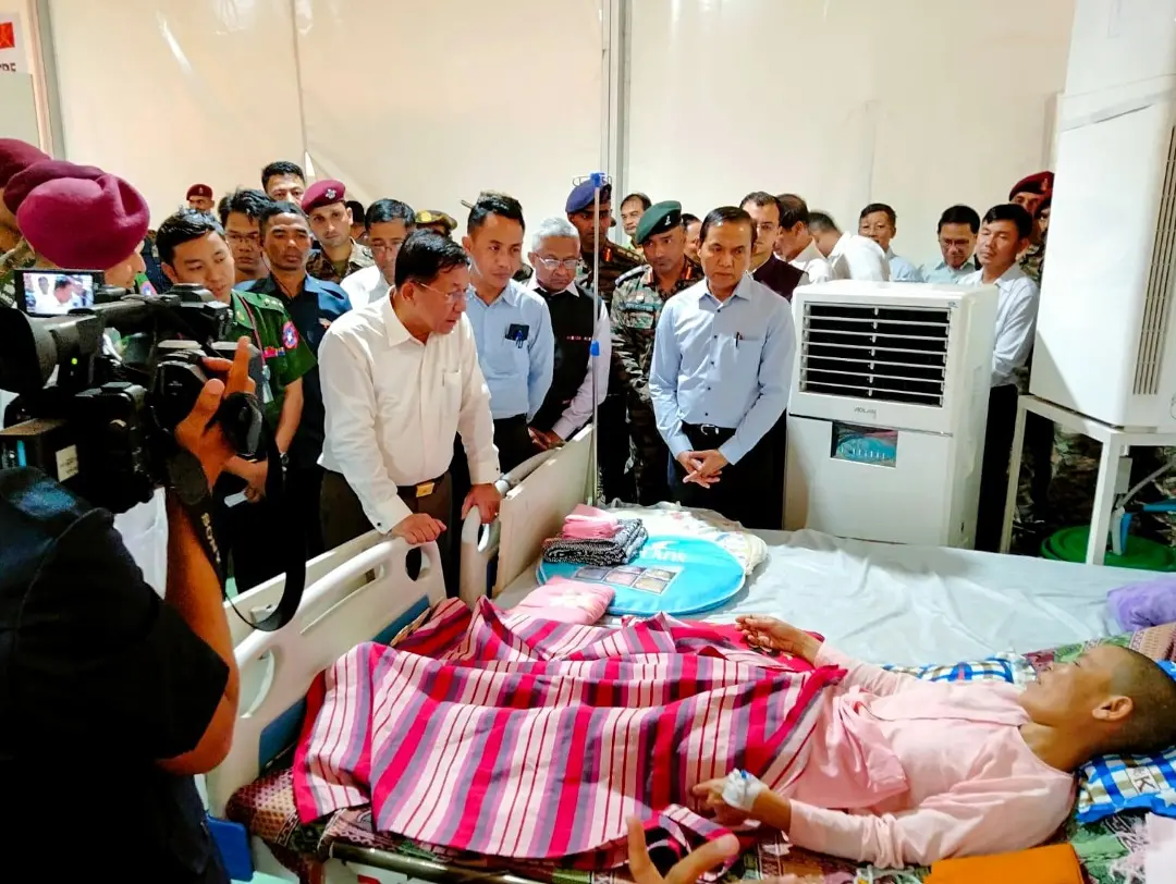 Prime Minister and Commander-in-Chief of the Myanmar Armed Forces, Senior General Min Aung Hlaing visits the Indian Field Hospital | ANI