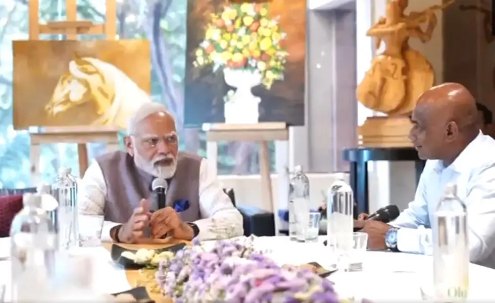 Modi with Jayasuriya | ANI