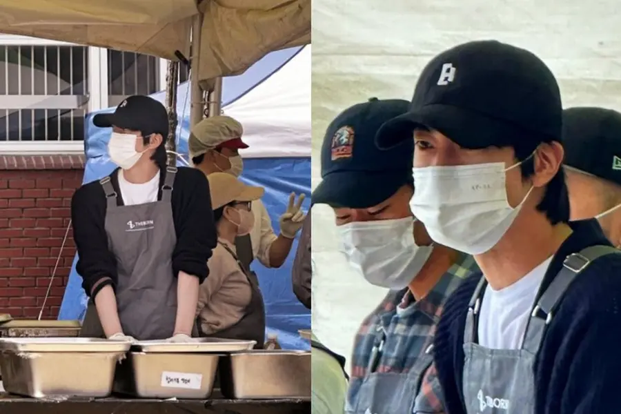 BTS’ Jin spotted serving meals to South Korea wildfire relief centre