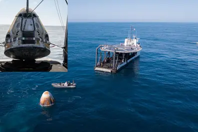 Space tourists make history with first polar orbit and 50-year-first pacific splashdown | WATCH