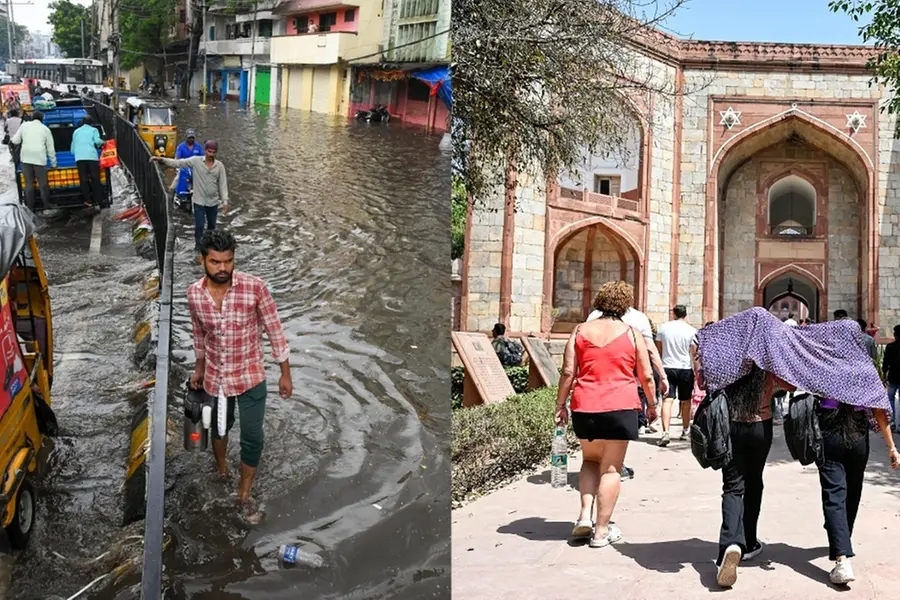 India faces extreme weather contrast as north sizzles and south braces for storms