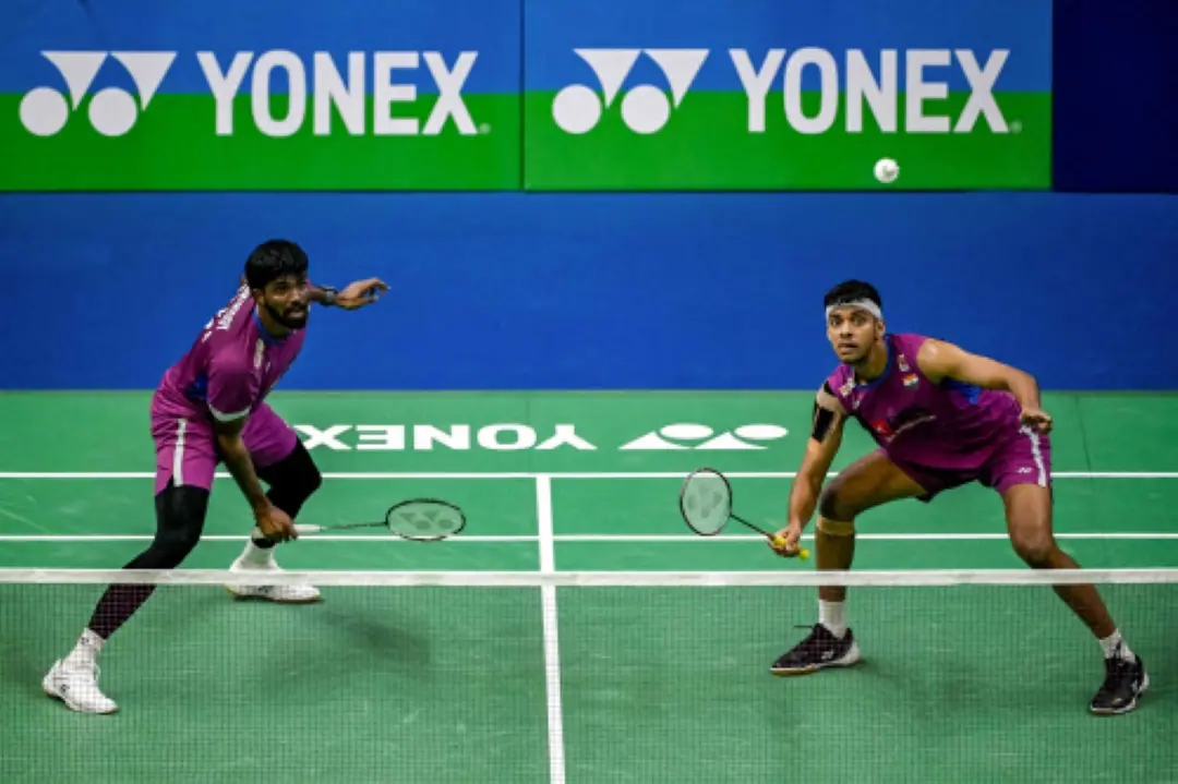 India's Chirag Shetty (R) and Satwiksairaj Rankireddy in action. | File Photo: AFP