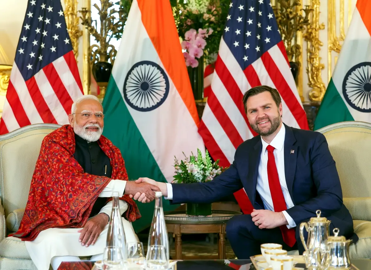 Prime Minister Narendra Modi with US Vice President JD Vance | File photo: PTI