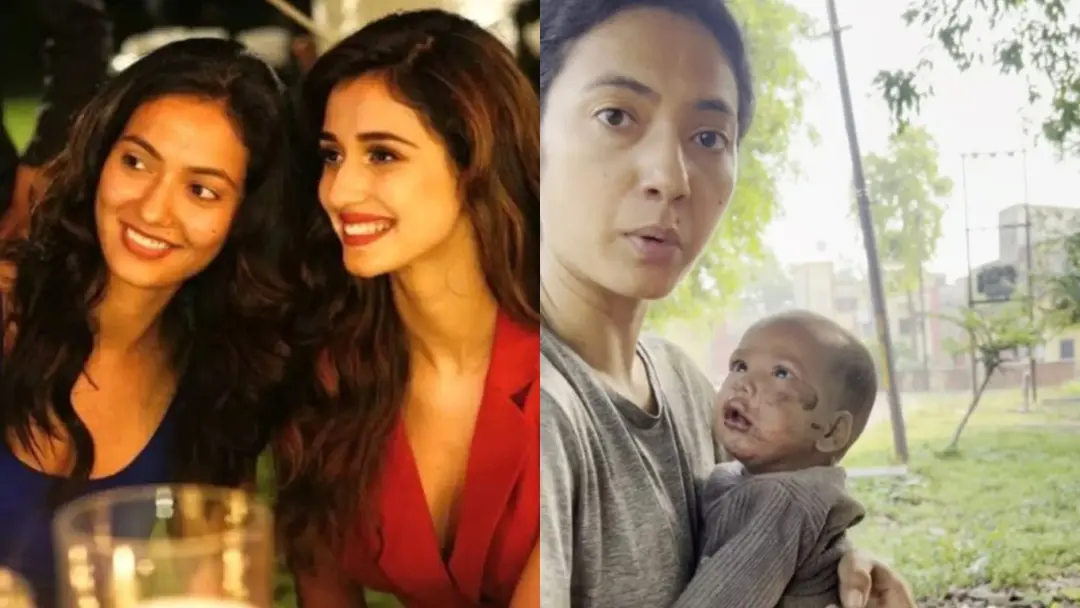 From (L) Khushboo Patani and Disha Patani; Khushboo Patani rescues child. | Photos: Instagram/X