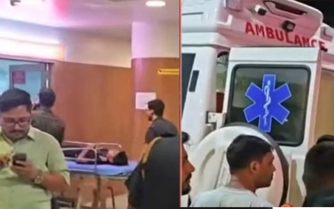 Injured being taken to the hospital