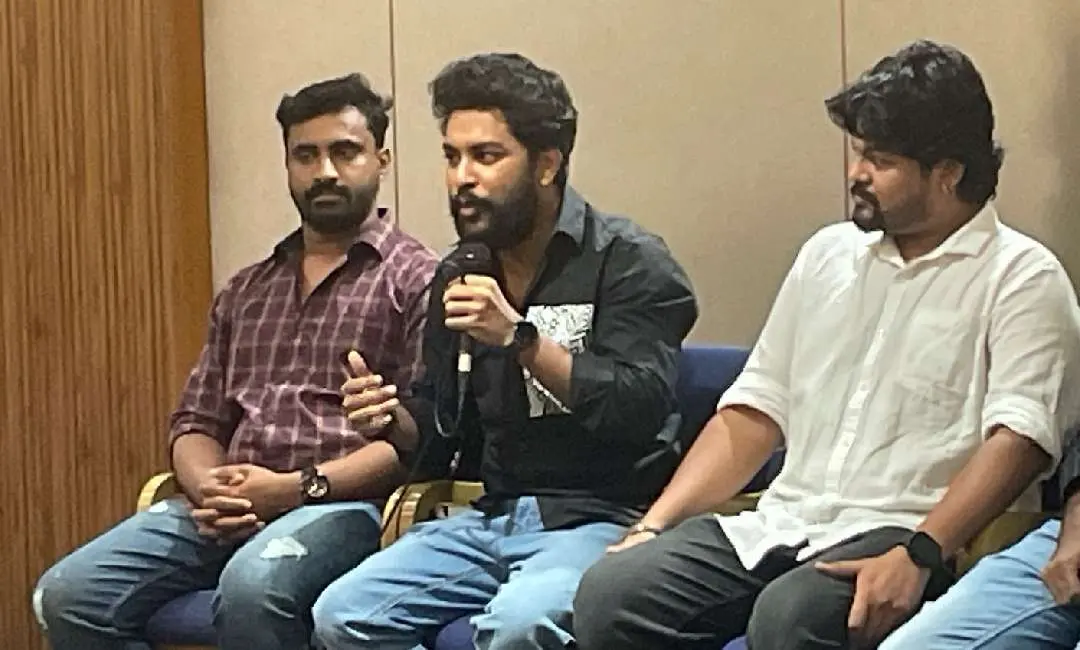 'Soothravakyam' team addresses the media. | Screengrab