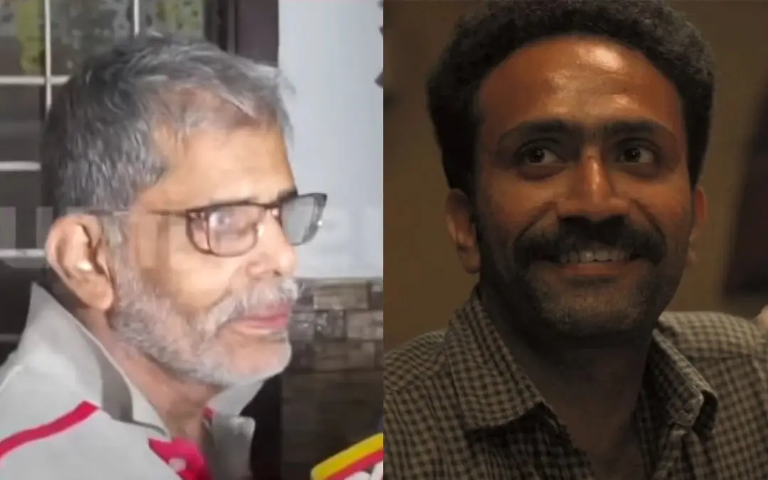 CP Chacki (L) and Shine Tom Chacko (R) | Photo: Screen grab/ Mathrubhumi News, Facebook/ Shine Tom Chacko
