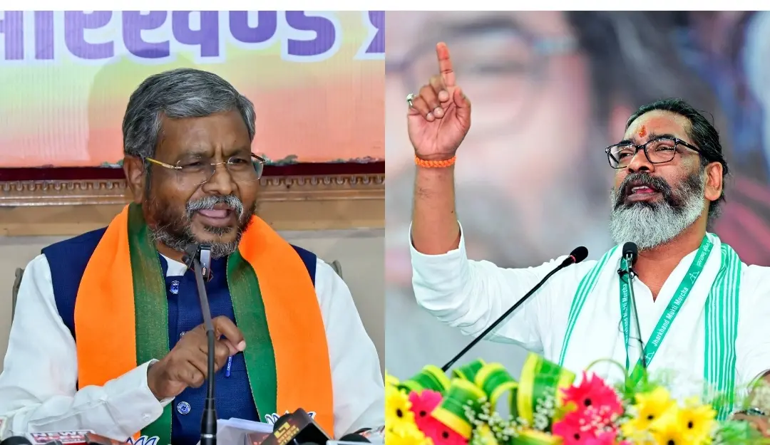 Jharkhand BJP President Babulal Marandi and Jharkhand Chief Minister Hemant Soren. | Photo: PTI