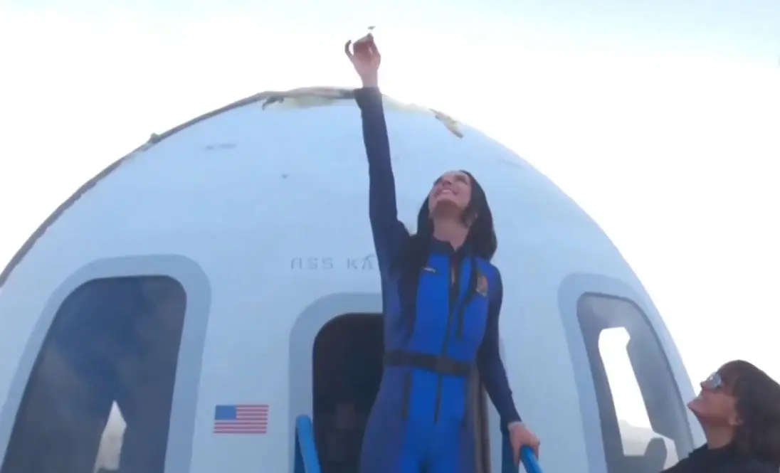 Katy Perry after landing