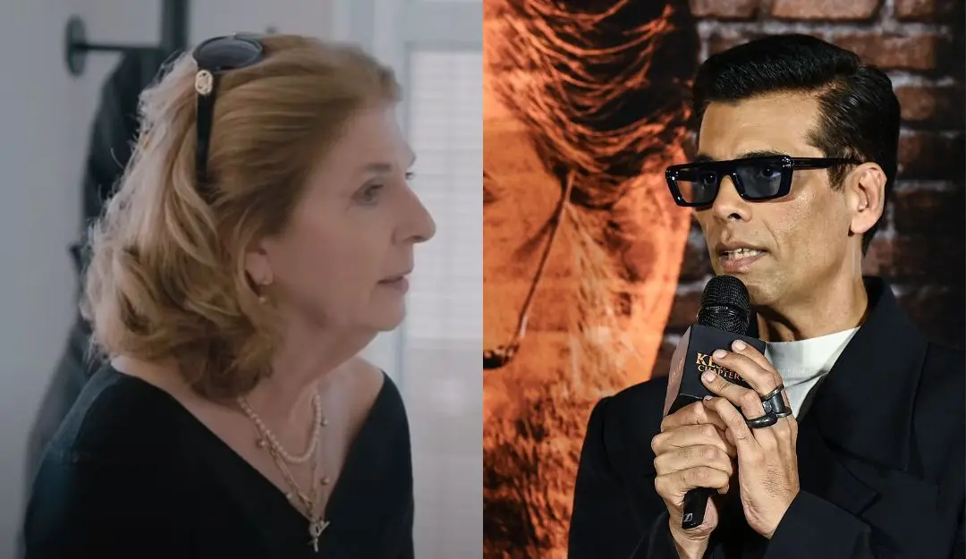 Caroline Dyer, Karan Johar | Photo: youtube/Channel 4 Documentaries, AFP