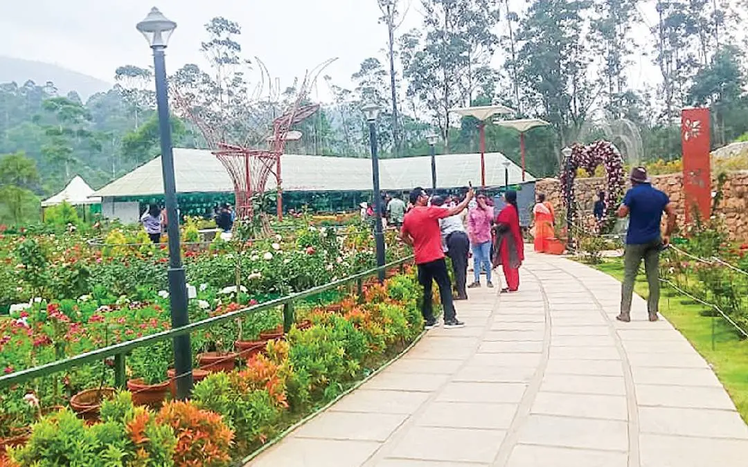 Visitors at Government Botanical Garden in Munnar