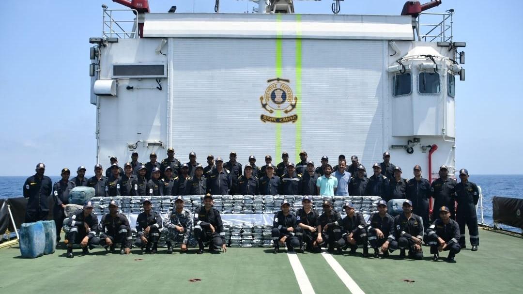 Biggest sea drug bust yet! Coast Guard seizes ₹1,800 cr worth of meth ...