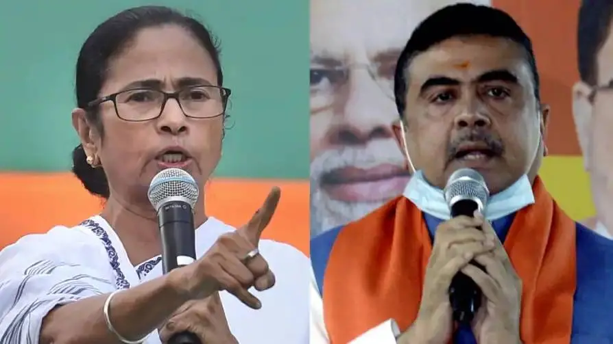 മമത ബാനര്‍ജി, സുവേന്ദു അധികാരി| Photo: PTI, ANI