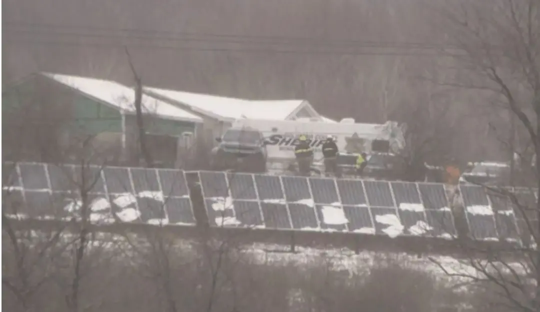The twin-engine jet crashed in a muddy field | Photo: WRGB