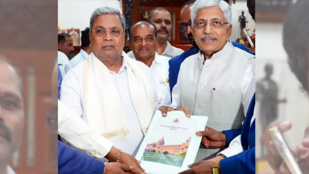 Karnataka CM Siddaramaiah receives the 'Caste Census' report submitted by K Jayaprakash Hegde, Chairman of the Karnataka State Commission for Backward Classes, in Bengaluru last year | File Photo: ANI