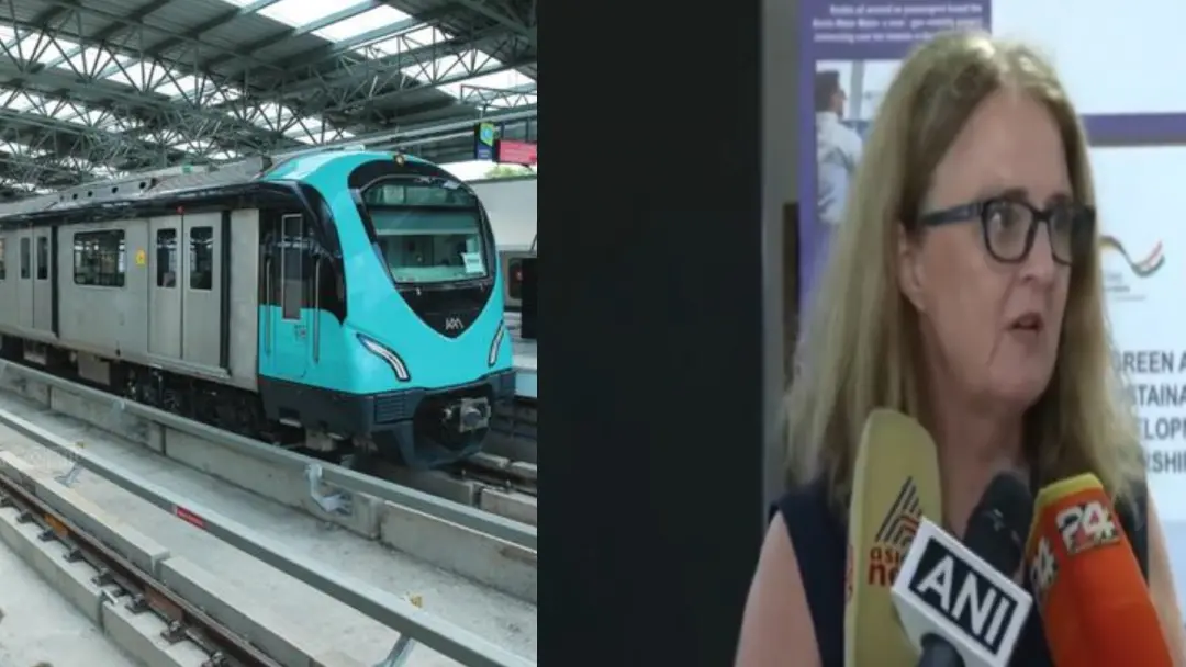 From (L) Kochi Metro, German Embassy official Caren Blume. | Photos: MBI/ANI