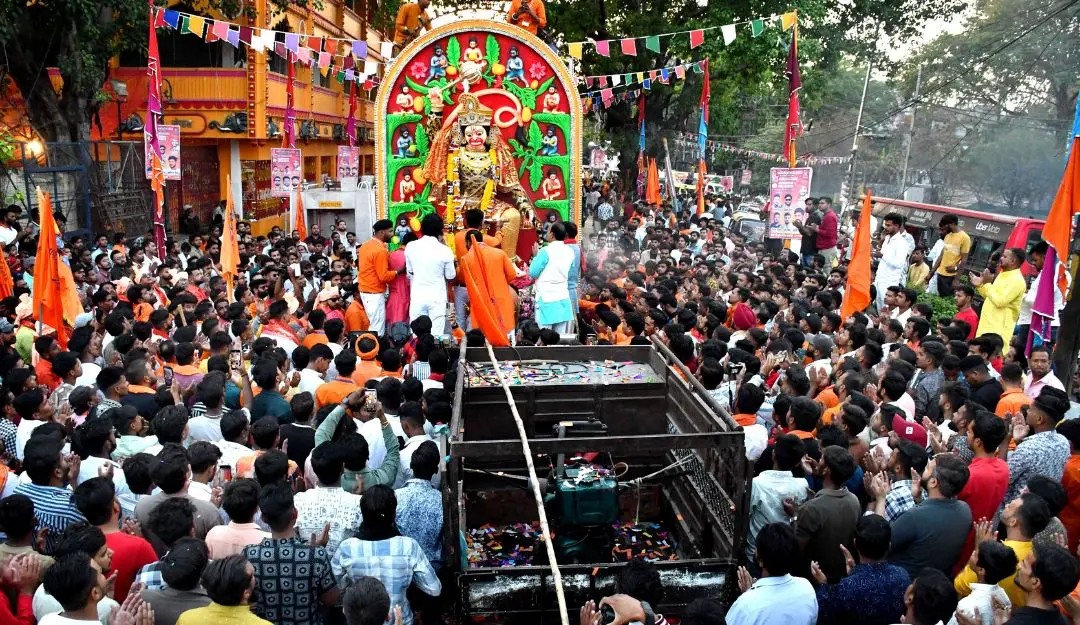 Hanuman Jayanti procession in Bhopal (Photo: ANI)