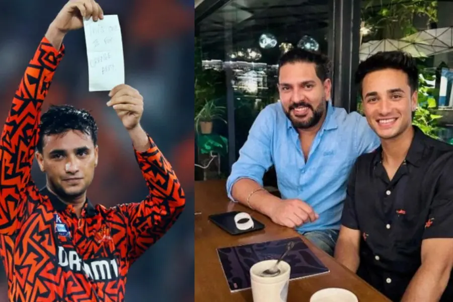 'My parents are SRH's lucky charm; thanks to Yuvi paji as well!': Abhishek after historic IPL ton