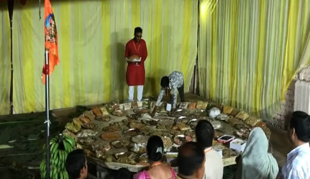 56 traditional dishes from across India served in a Maha Thali