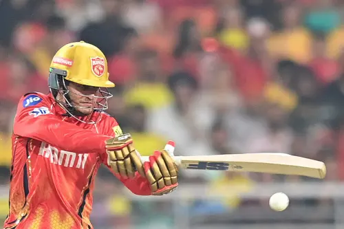 Punjab Kings' Priyansh Arya plays a shot during the Indian Premier League (IPL) Twenty20 cricket match between Punjab Kings and Chennai Super Kings at the Maharaja Yadavindra Singh International Cricket Stadium on the outskirts of Chandigarh on April 8, 2025. | Photo: AFP