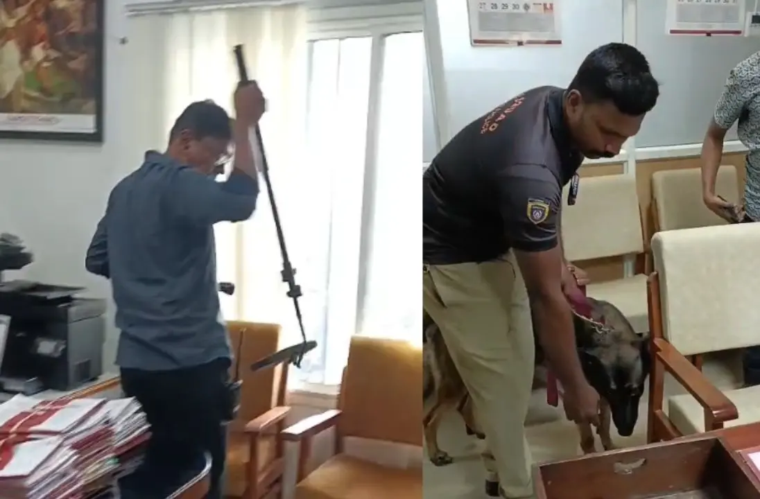 Bomb squad and Kerala Police inspect Cliff House