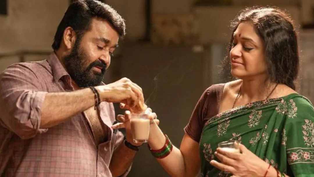 Mohanlal and Shobana in 'Thudarum'