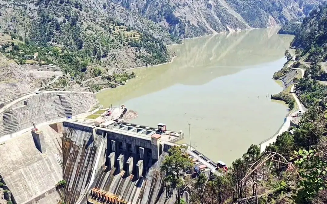 A view of the Baglihar Hydroelectric Power Project built on the Chenab River after India suspended the Indus Waters Treaty with Pakistan in the wake of the Pahalgam Terrorist Attack, in Ramban. Photograph: ANI Photo