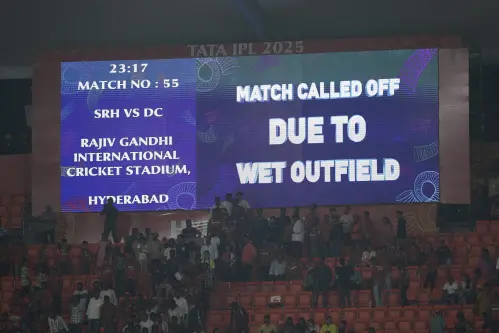 Rain plays villain; Hyderabad’s hopes washed out as match against DC called off